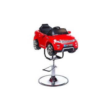 Dziecięcy fotel fryzjerski Range Rover czerwony   Tanio!